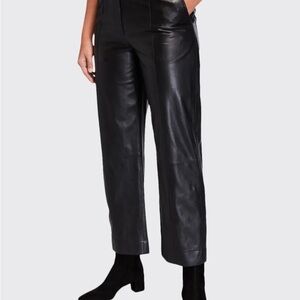 Jason Wu Women's High-Rise Straight Lambskin Leather Pants In Size 0